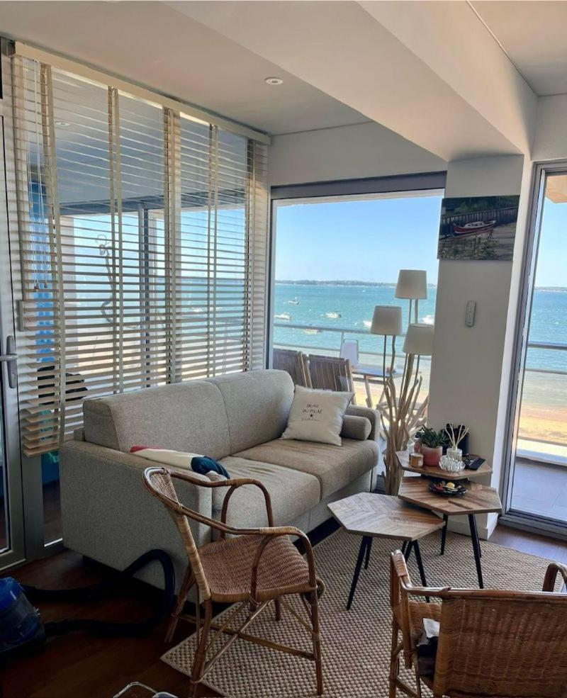 Premiere Ligne Acces Prive Et Direct A La Plage Vue Mer Аркашон Екстериор снимка