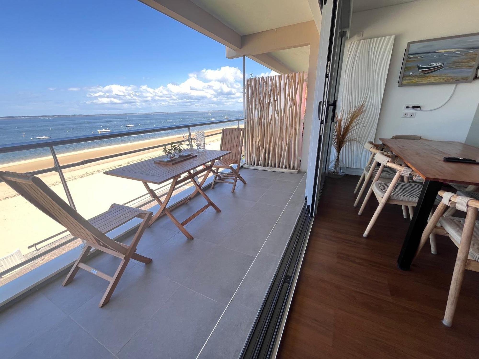 Premiere Ligne Acces Prive Et Direct A La Plage Vue Mer Аркашон Екстериор снимка
