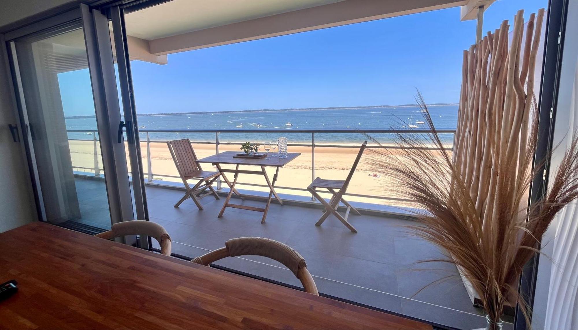 Premiere Ligne Acces Prive Et Direct A La Plage Vue Mer Аркашон Екстериор снимка